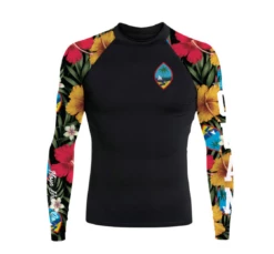 MOYA GUAM ALL ISLAND BLACK LS RASHGUARD