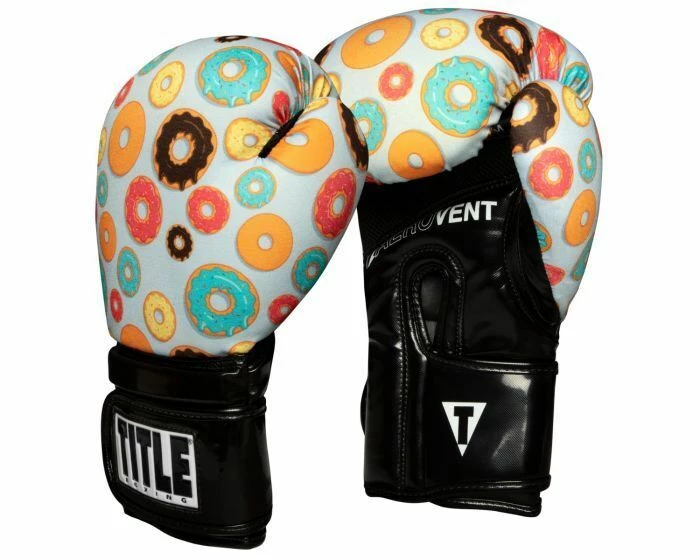 TITLE Boxing Infused Foam Donut Print Training Gloves